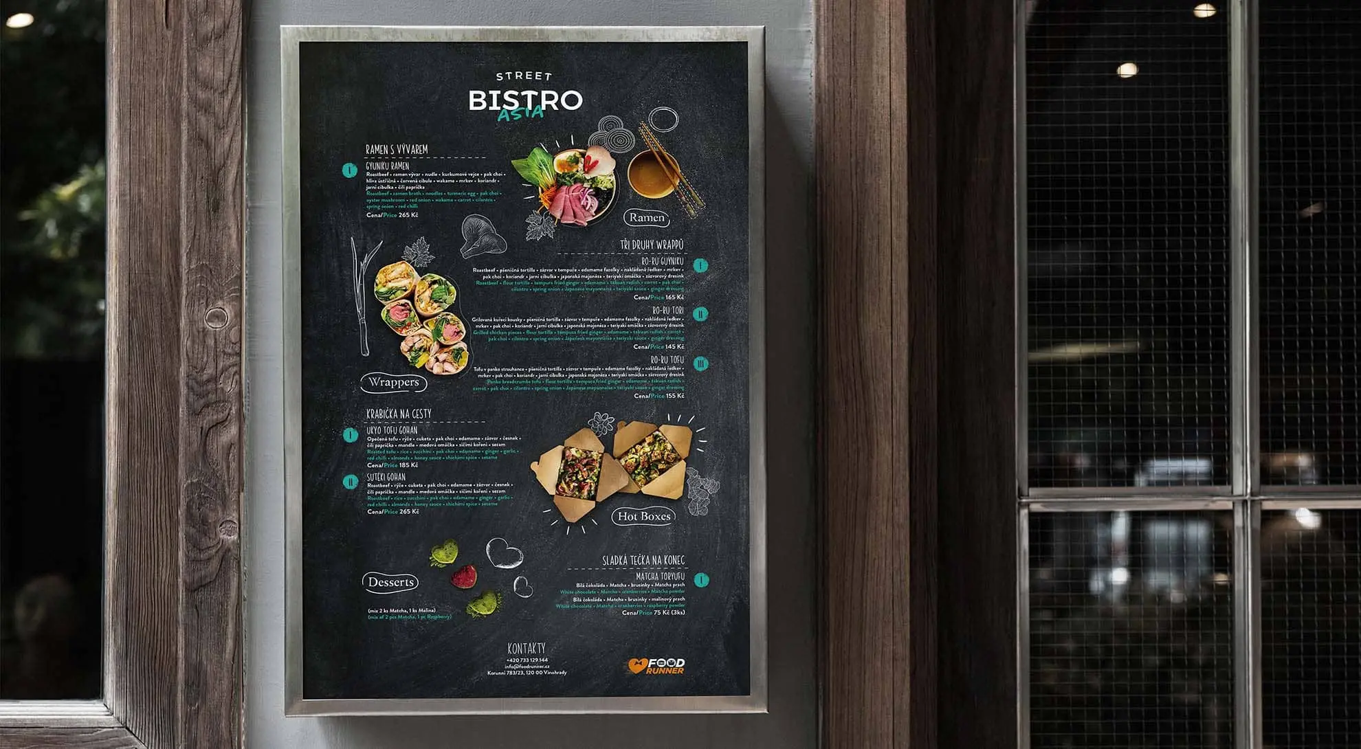 Street Bistro venkovní menu